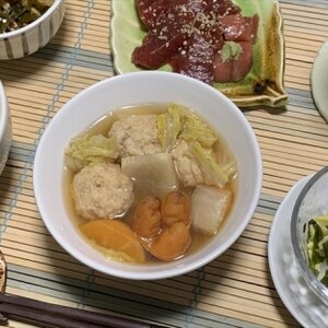 鶏つくねと白菜のうま煮